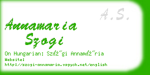 annamaria szogi business card